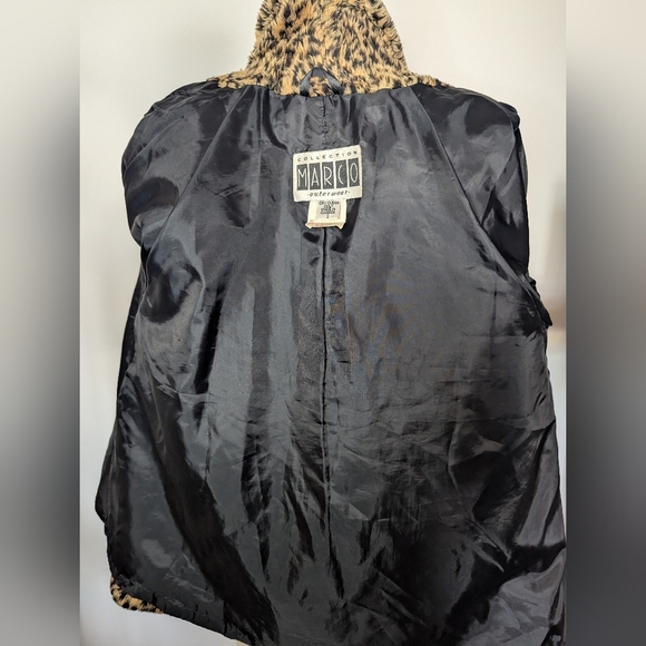 Vintage Marco Collection  leopard swing coat tagged S fits L - Picture 10 of 12